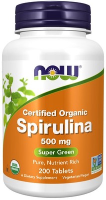 Now Foods Spirulina 500mg 200 Tablet
