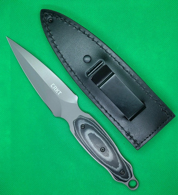 CRKT Shrill 2075 - Boot Knife - Lerch Designed - Leather Sheath