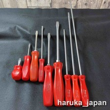 Snap-on ROTER Schraubendreher mit hartem Griff 9-teiliges Set gebraucht