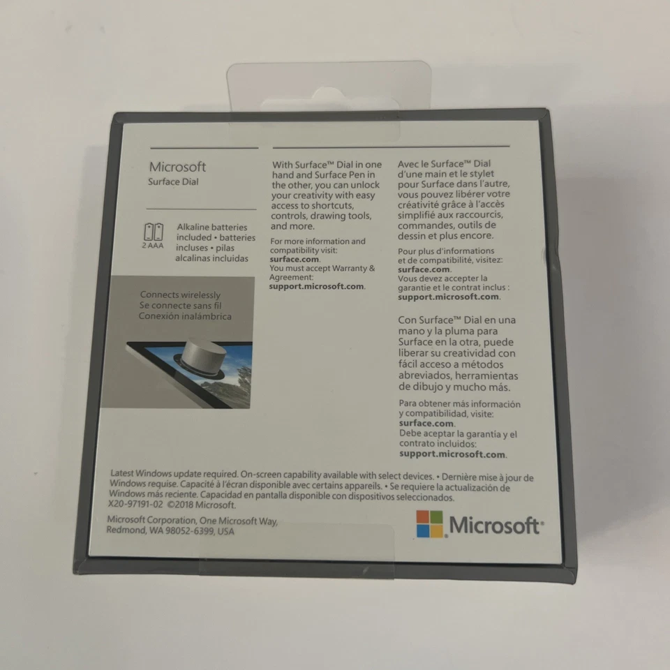 Microsoft 3D Mouse Surface Dial with Programmable Buttons in Silver - 2WS-00001 - Image 3 of 4