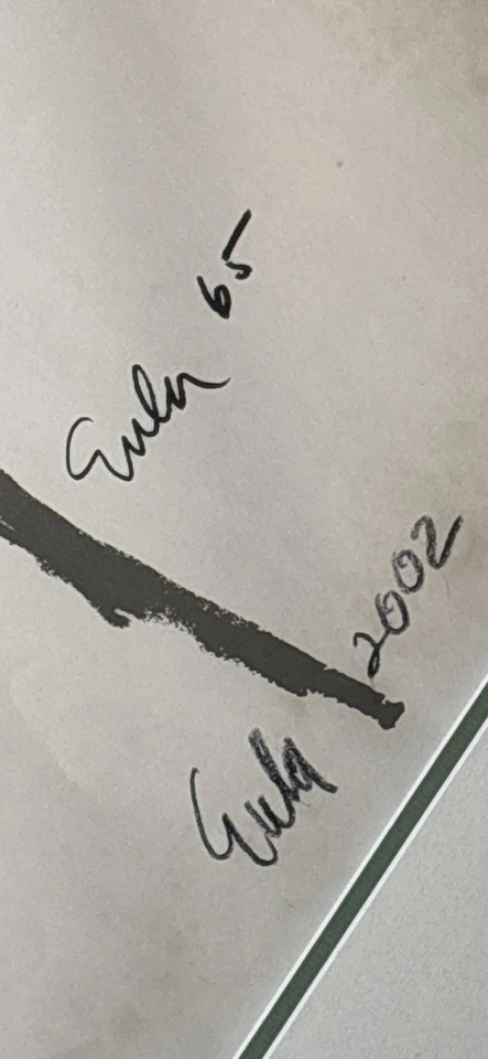 Póster firmado por Joe Eula 1965/2002 Grosvenor Gallery NYC arte floral moderno Foto 2 de 4