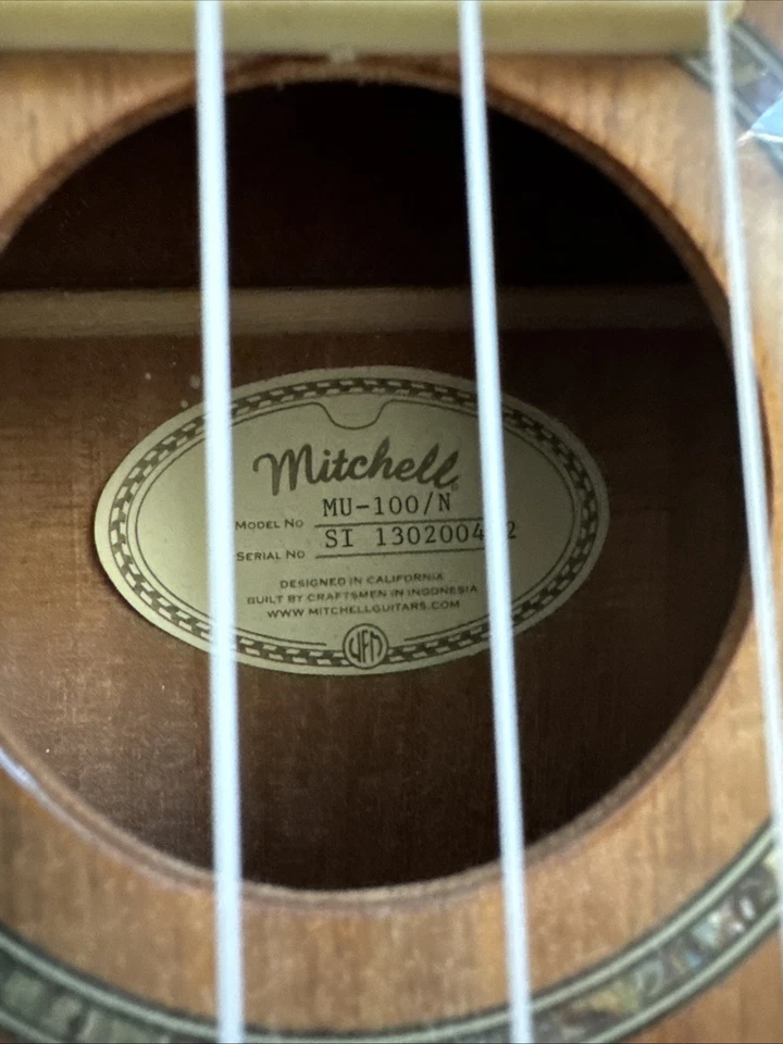Mitchell MU-100/N Koa Concert Acoustic Ukulele MU-100 Abalone - Image 2 of 4