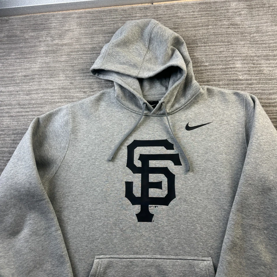 San Francisco Giants Nike Hoodie Mens 2XL XXL Gray Fleece Sweatshirt - Image 3 of 4