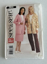 See & Sew 3824 Size L-XL Misses Jacket, Skirt and Pants