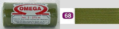 Omega Hilo 100% Nylon Crochet Thread Yarn Size No. 2 - Nylon Thread Colors 68-77