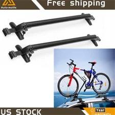 Universal Car Top Roof Rack Cross Bar 43.3" Luggage Carrier Aluminum w/Lock
