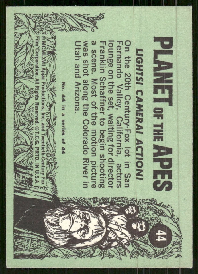 Planet of the Apes 1967 TV Show Topps Card #44 (NM) - Image 2 of 2
