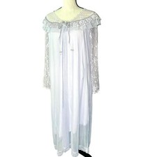 Vintage Romantic lace and velvet nightgown Cottagecore purple coquette Sz M