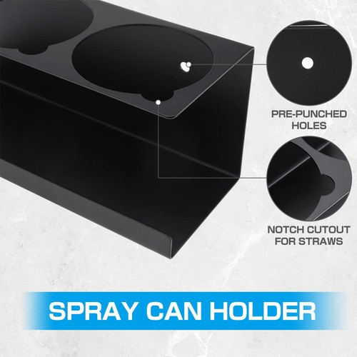 Spray Can Holder Storage Rack 5 Can Holes Shelf Aerosol Spray Can Rack Organizer - Picture 6 of 12
