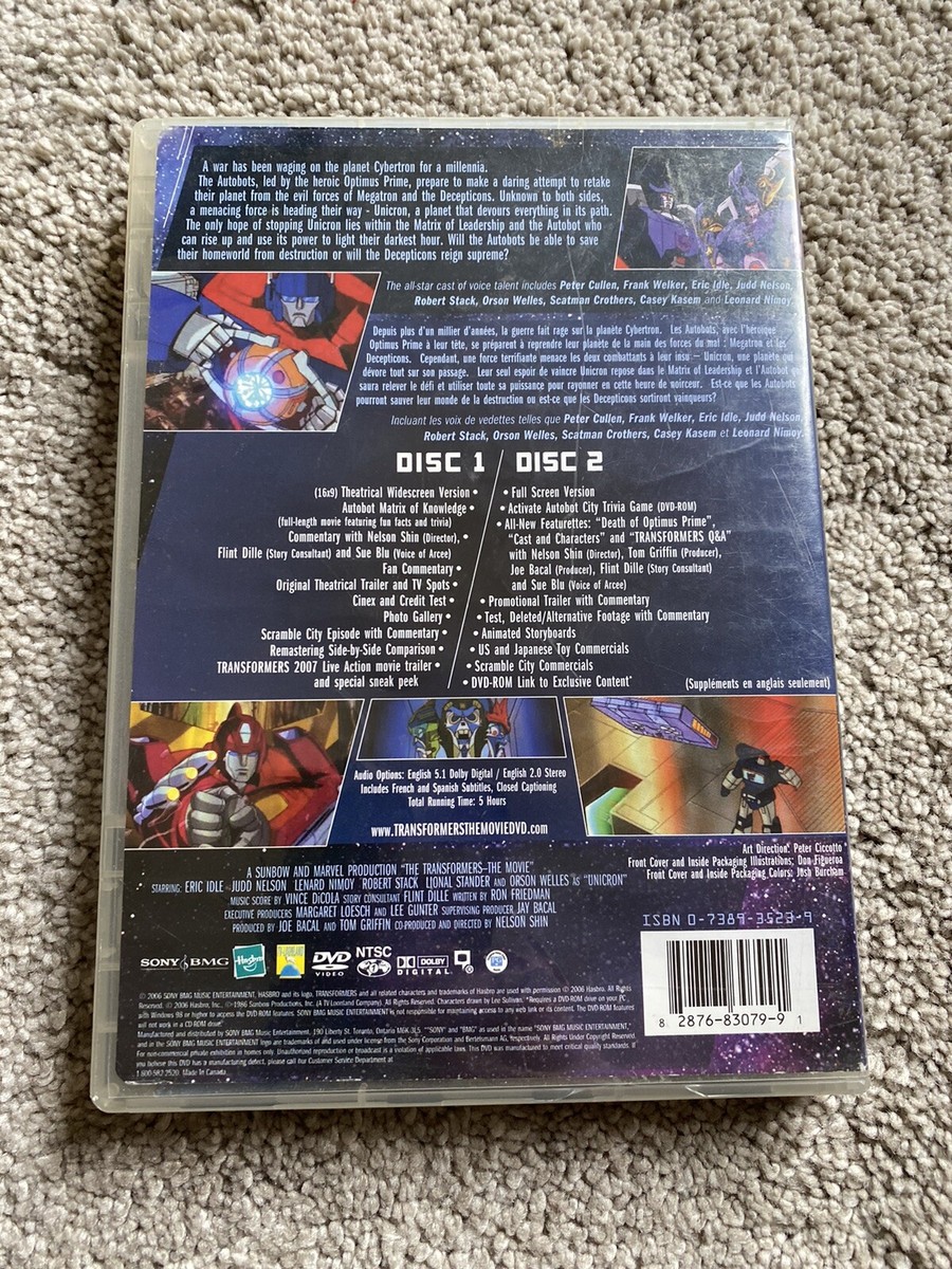 パ*コ様 TRANSFORMERS THE MOVIE DVD Transformers: The Movie (DVD, 1986, 2006, 2-Disc Set, 20th