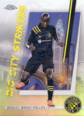 2021 TOPPS CHROME MLS  BIG CITY STRIKERS INSERT BRADLEY WRIGHT #16