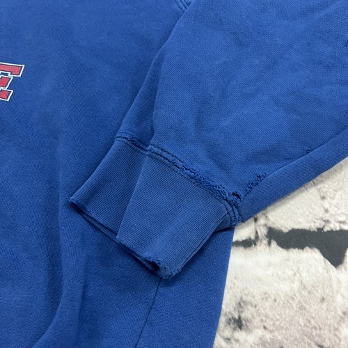 Vintage 90er Jahre Obey Posse Herren Sweatshirt Hoodie Grunge blau Löcher zerstört M? - Bild 4 von 10