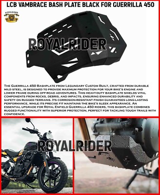 ''LCB VAMBRACE BASH PLATE, BLACK'' PASSEND FÜR ROYAL ENFIELD GUERRILLA 450