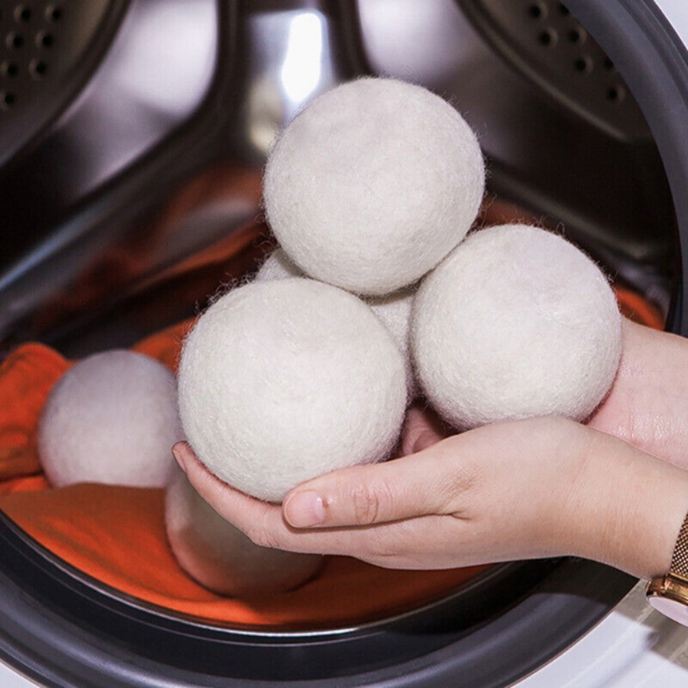 6PCS Reusable Wool Tumble Dryer Balls Home Natural Laundry Antiwinding