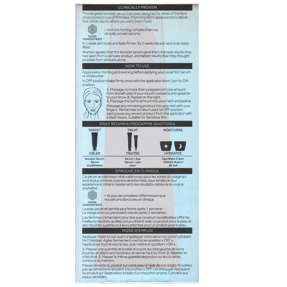 Boots No7 Laboratories FIRMING BOOSTER SERUM ANTI AGING CLINICALLY PROVEN 30mL - image 3 of 4