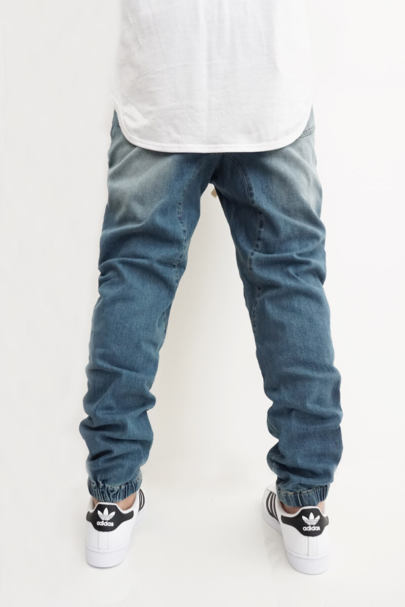 MEN'S DROP CROTCH DENIM JOGGER PANTS 5 COLORS S-5X *FAST