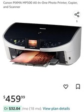 NEW Canon PIXMA MP500 All-In-One Photo Printer, Copier Scanner