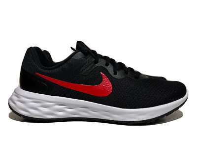 Nike Revolution NN Mens Size Athletic Running Sneakers Black Red 