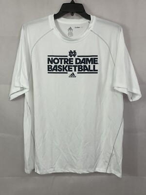 NCAA Adidas Notre Dame Basketball Shirt Men's Size XL Fighting Irish Climalite