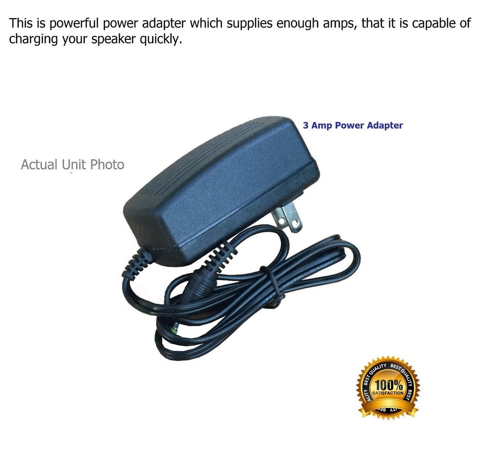 Onerbl 15V AC/DC Adapter Replacement For Soundcast VG5 Bluetooth Speaker - 15VDC 2.4A Power Supply