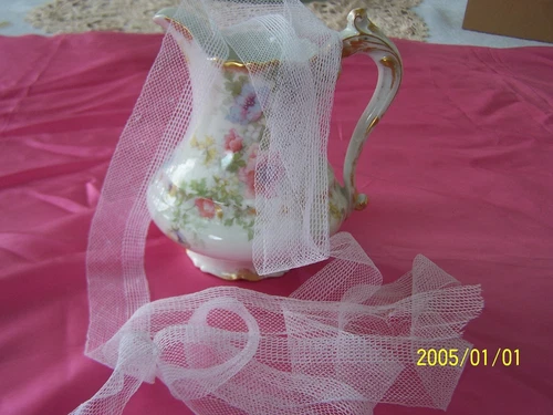 Antique and beautiful white tulle for headdresses... 30s/40s. Ref: n°83