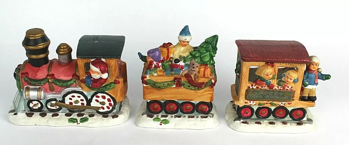 Ceramic christmas store train set