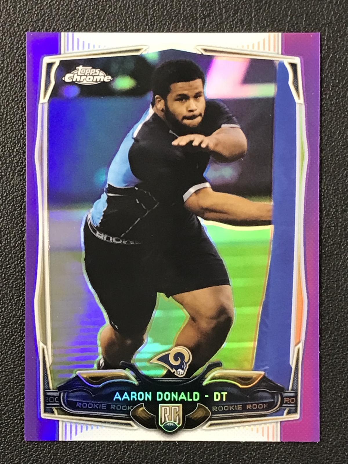 2014 Topps Chrome #175 Aaron Donald Rookie Purple Refractor St. Louis Rams