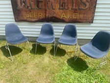 Herman Miller Eames Upholstered Side Chair - Blue set of 4 