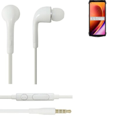 Earphones für Ulefone Power Armor 13 in ear headset stereo Ohrstecker weiß