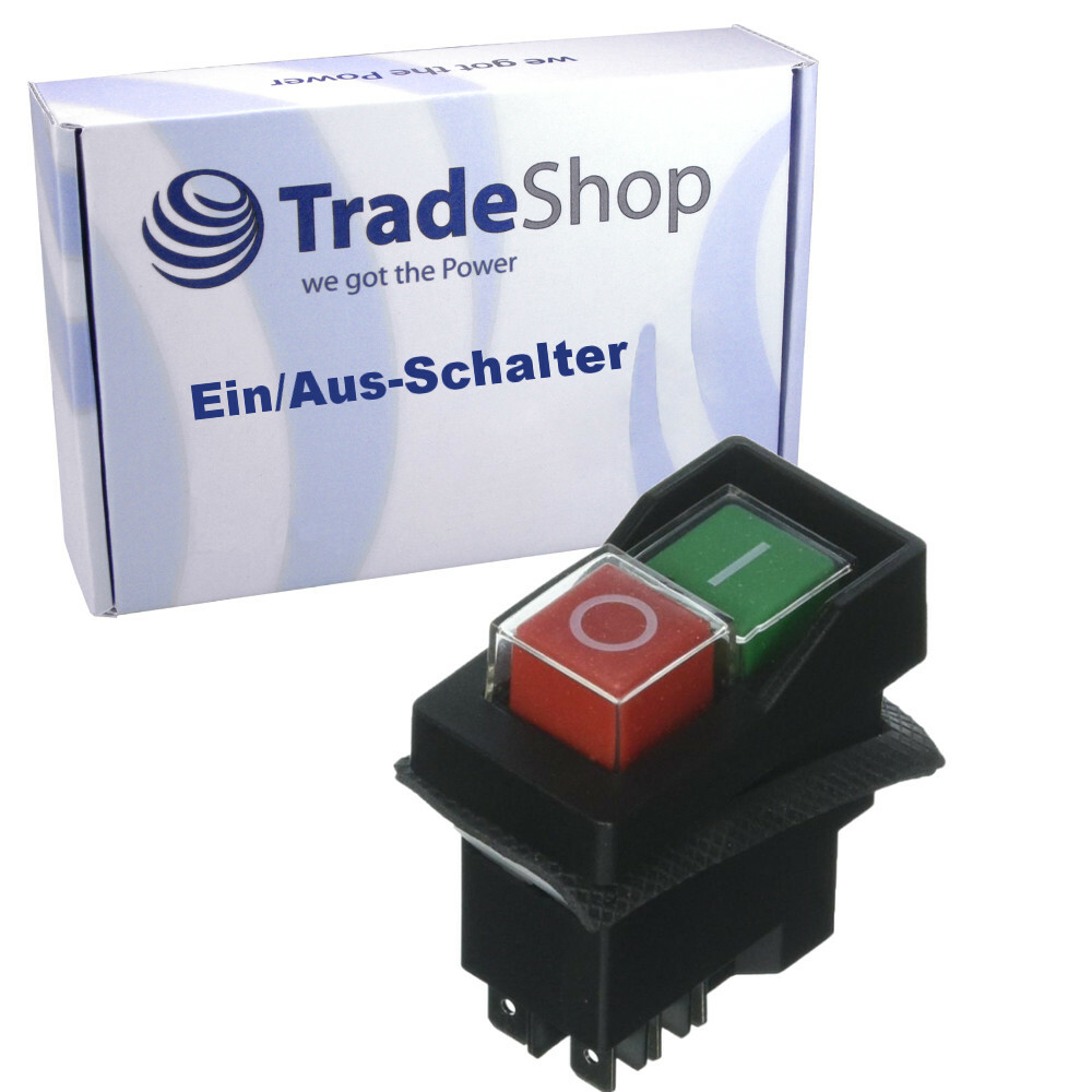 Produktbild von Wasserdichter Drucktastenschalter KJD6 250V 6A – IP54, Magnetischer Sicherheitsknopf, VDE & TÜV-zertifiziert