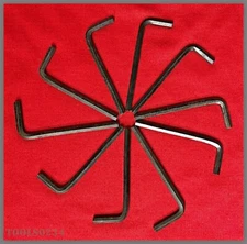 5/32" Eklind 15110 Short Arm Hex Key l Wrench LOT OF 10