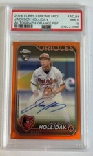 2024 Topps Chrome Update Jackson Holiday RC AUTO 3/25 Orange PSA 9