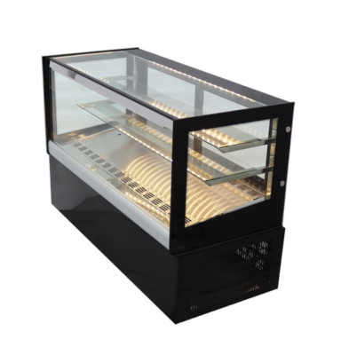 220V Refrigerated Cake Display Cabinet Bakery Showcase with Humiditer 47'' Wide