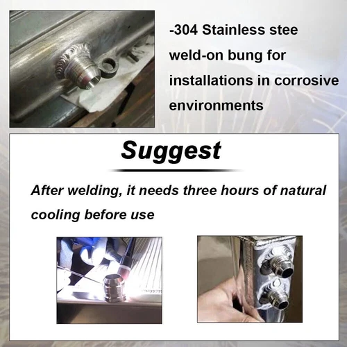 4Pcs/Set Universal Car Male Weld on Fitting Bung Hose Adapter Fuel Oil Adapter - Picture 5 of 13