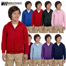 Gildan Youth Full-Zip Sweatshirt Heavy Blend 8 oz 50/50 Hoodie G186B