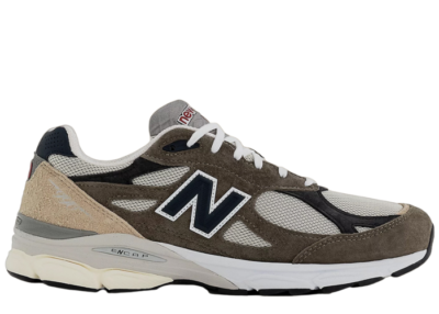 Brand-New DS New Balance 990v3 MiUSA Grey Blue Olive Size 10