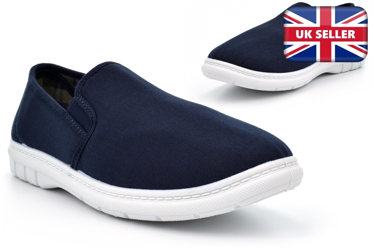 SAOLA Scarpe da uomo in tela pantofole outdoor scarpe slip on scarpe denim suola outdoor blu navy