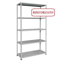 SCAFFALE RINFORZATO 5 RIPIANI piani ACCIAIO ( 200 ) METALLO 40 x 80 x h. 197 cm