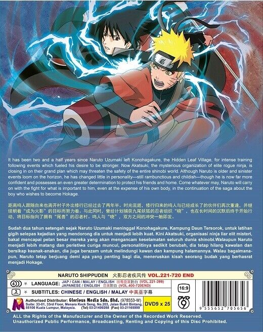 DVD Anime Naruto Shippuden Complete 1-720 Eps. Tv Series English  Dubbed/Subtitle