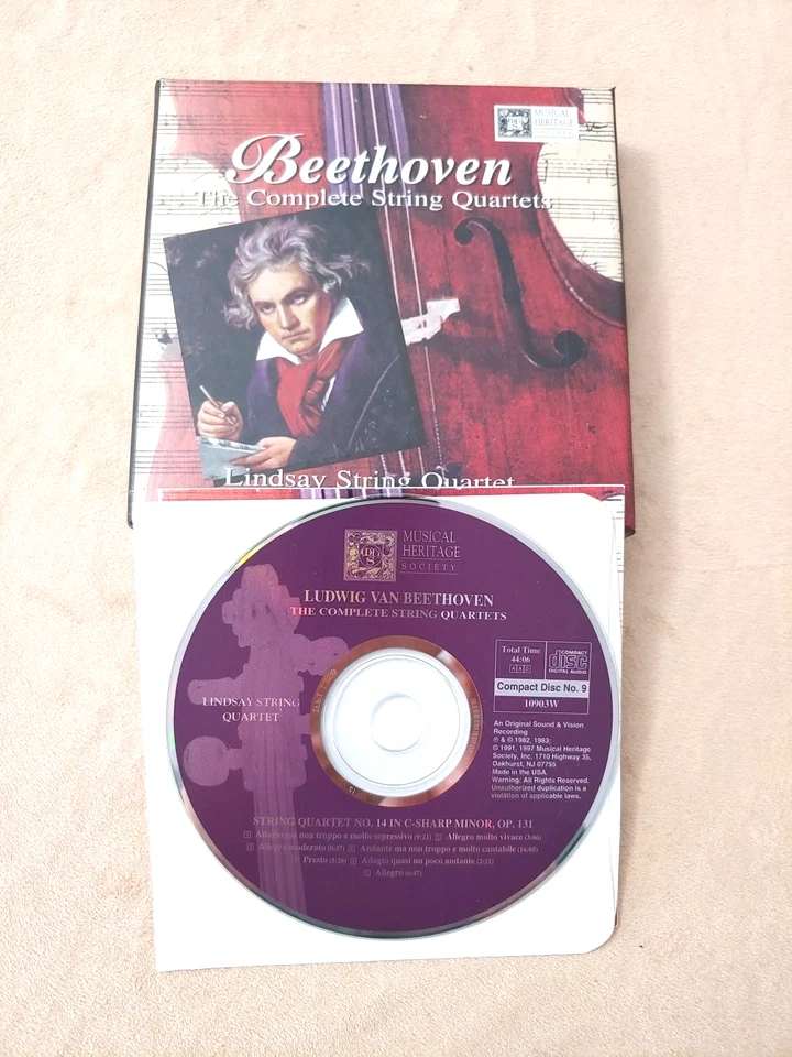 Beethoven The Complete String Quartets Lindsay String Quartet 10 Cds Box Set - Image 4 of 4