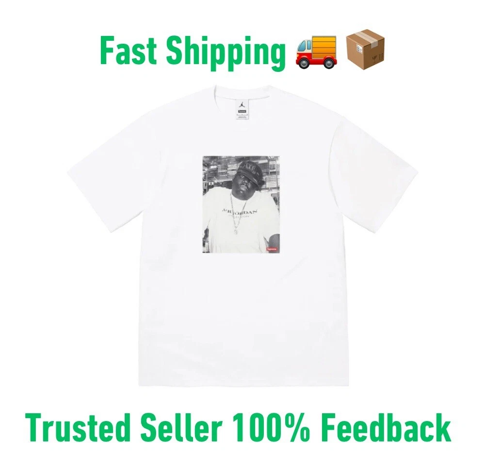 Haut Supreme Jordan Biggie manches courtes S/S XXL blanc commande confirmée ? ✅