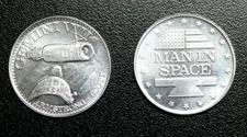 Man in Space SHELL GAS CONTEST 1969  GEMINI VIII ARMSTRONG SCO   USA Aluminium  