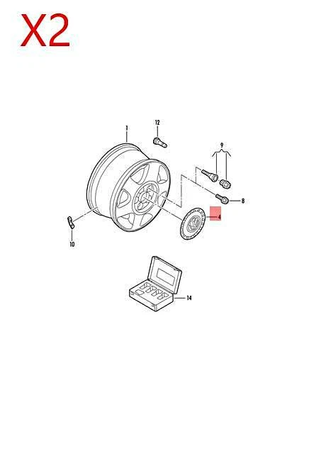 Tapacubos genuino VW Beetle 2x cromo brillante/gris dolomita 1C0601149AGRB Foto 4 de 4