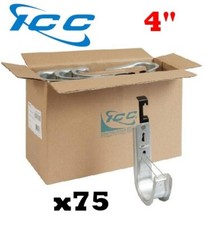 ICC 75 Pack 4" J-Hook with Batwing Wall Ceiling Mount Cable Wires ICCMSJHW55