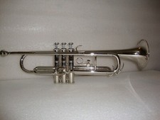TRUMPET NEW NICKEL FINISHED Bb KEYS TRUMPET FREE CASE