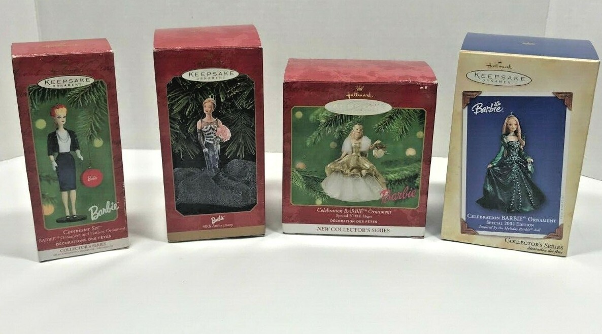 Vintage Hallmark Keepsake Ornament Lot of Barbie ornaments 1999