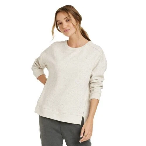 Universal Thread Women s Loose Cream Fleece Tunic Sweatshirt Wmns