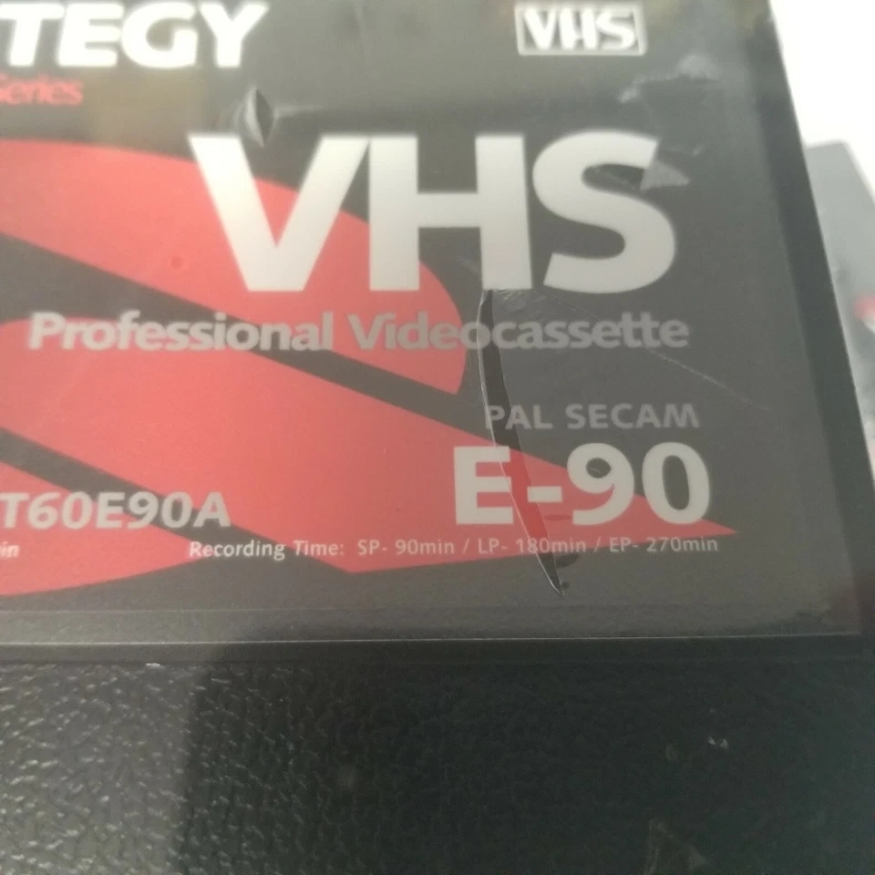 Vintage Quantegy Blank VHS T-120, T-60, T-30 Lot of 10, Hard Cases, New Sealed - Image 4 of 4