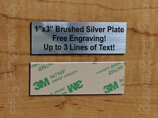 Custom Engraved 1x3 Plaque Plate | Brushed Gold, Silver, Copper or Bronze Finish