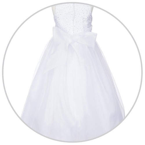 Weiß Größe 6 Blumenmädchen Kleid Geburtstag Brautjungfer Kommunion formell Party - Bild 3 von 3